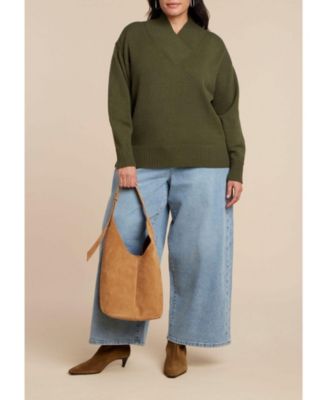 Women's Overlap Mockneck Sweater