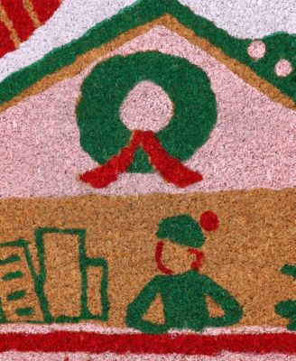 House Holiday Outdoor Coir Doormat, 18" x 30"