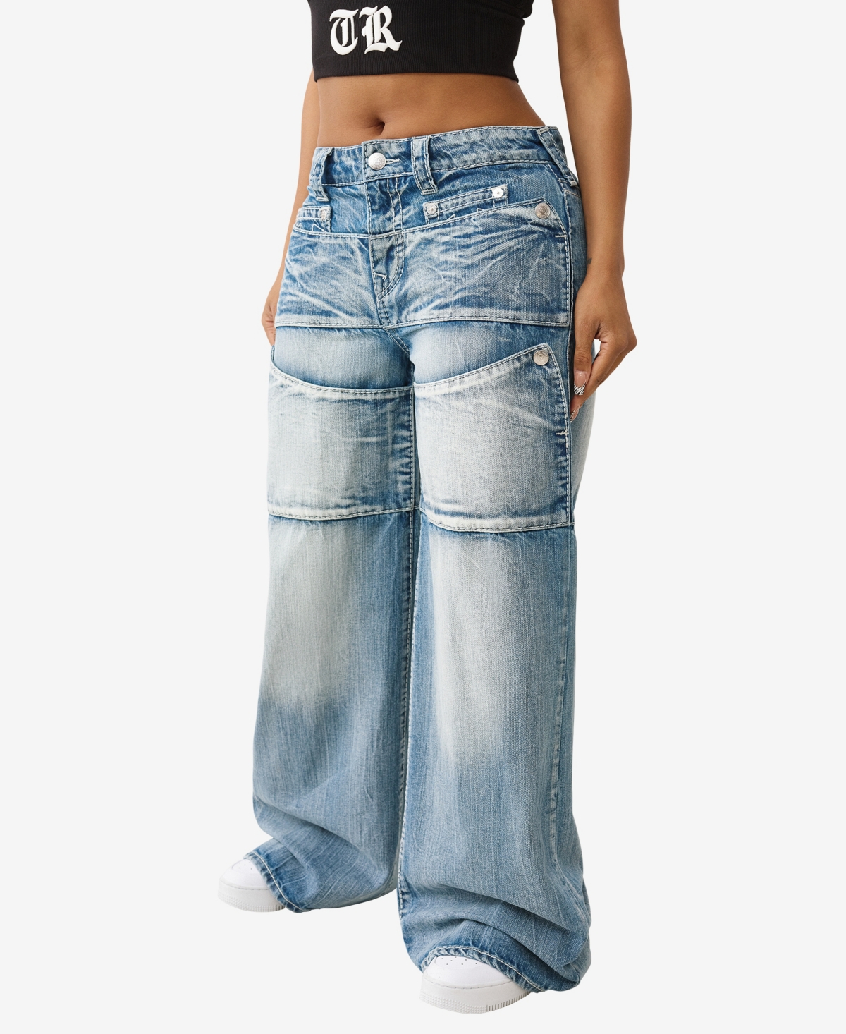 True Religion Women's Jessie Super Baggy Big Jeans In Blue