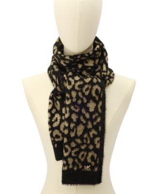 Women's Leopard Metallic Shimmer Scarf