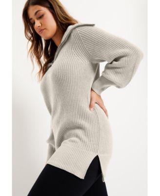 Women's June + Vie Half-Zip Sweater