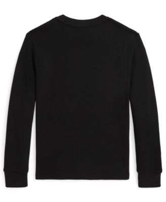 Boys 8-20 Waffle-Knit Cotton Long-Sleeve T-Shirt