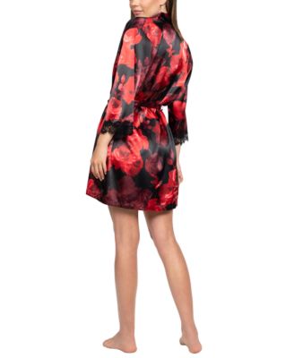 Women's 2-Piece Sofi Rose Sleeveless Chemise and Wrapper Set