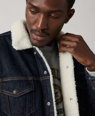 Men's Regular Fit Sherpa Denim Trucker Jacket