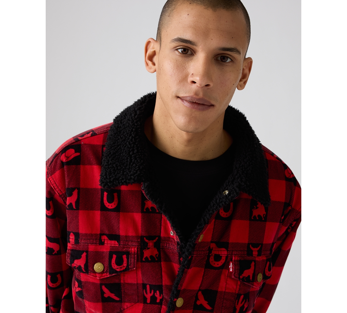 Levi's Men's Relaxed Fit Plaid Trucker Jacket