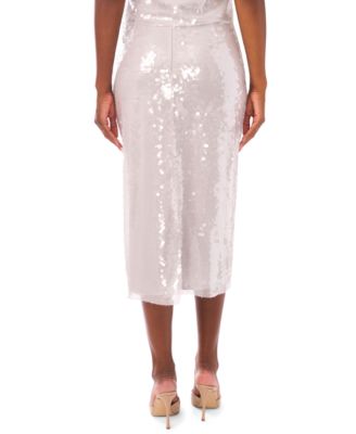Women's Sequin Embellished Midi Skirt