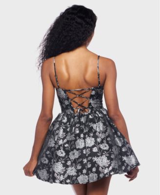 Junior's Spaghetti Strap Sleeveless Bustier Dress