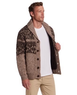 Men's Norwegian Shawl Collar Cardigan Sweater