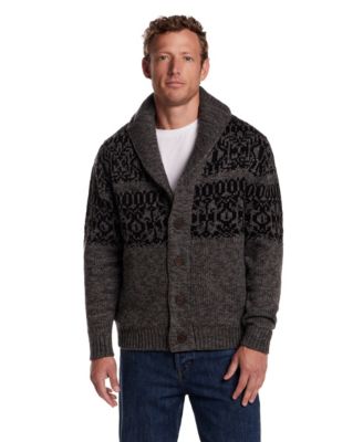 Men's Norwegian Shawl Collar Cardigan Sweater