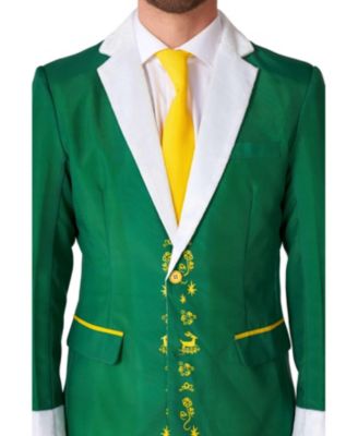 Men's Costume - Official Elf Christmas Halloween Outfit Set - Green - Yellow
