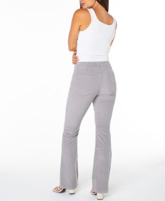 Juniors' Corduroy Double-Button Bootcut Pants