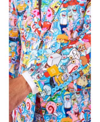 Men's Suit - Official SpongeBob Nickelodeon Clothing - Multicolor - Party Outfit