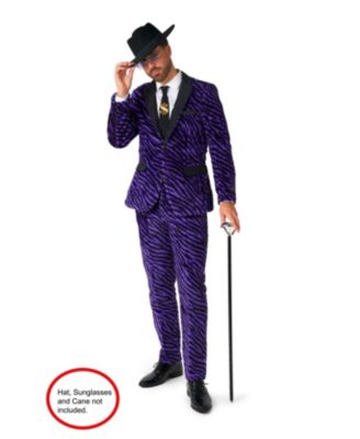 Men's Party Suit - Faux Fur Purple - Purple