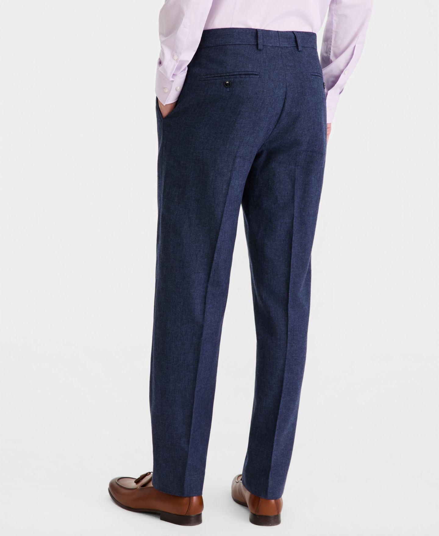 Мужские комплекты Nautica Modern-Fit Cotton & Linen 2-Piece Suit, цвет: Синий однотонный — фото 10