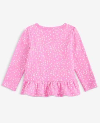 Girls Toddler 2T-4T Mini Hearts Top, Macy's Exclusive