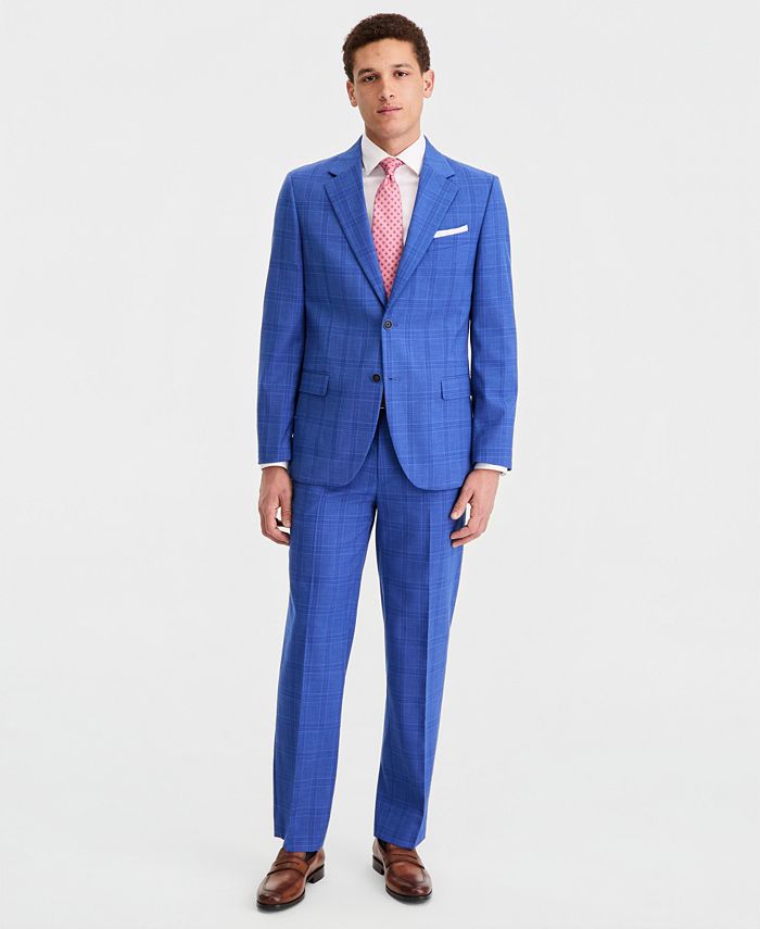 Nautica Men's Modern-Fit 2-Piece Suit (Blue Pattern, Various Sizes)