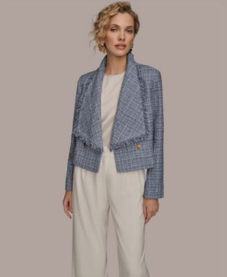 Donna Karan New York - Women's Fringe Detail Wrap Jacket