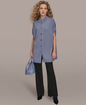 Women's Button Front Mock Neck Sweater