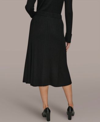 Women's Rib Knit Sweater Skirt