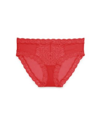 Women's Feathers Low-Rise Sheer Hipster Underwear Lingerie 753023