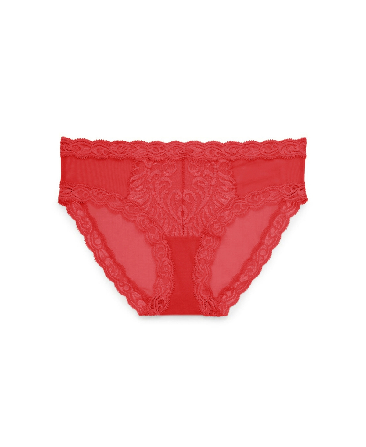 Natori Feathers Low-rise Sheer Hipster Underwear Lingerie 753023 In Red