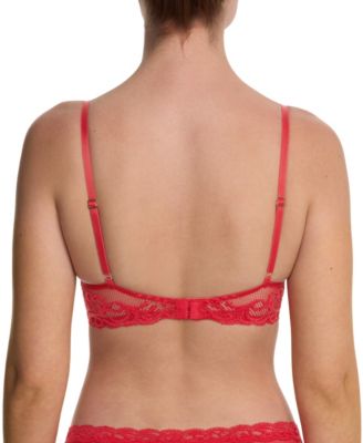 Women's Feathers Lace Contour Underwire Plunge Bra 730023