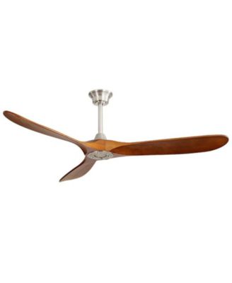 60-inch Modern Sand Nickel 3-Blade Ceiling Fans with Intelligent Remote Control and Timing Function
