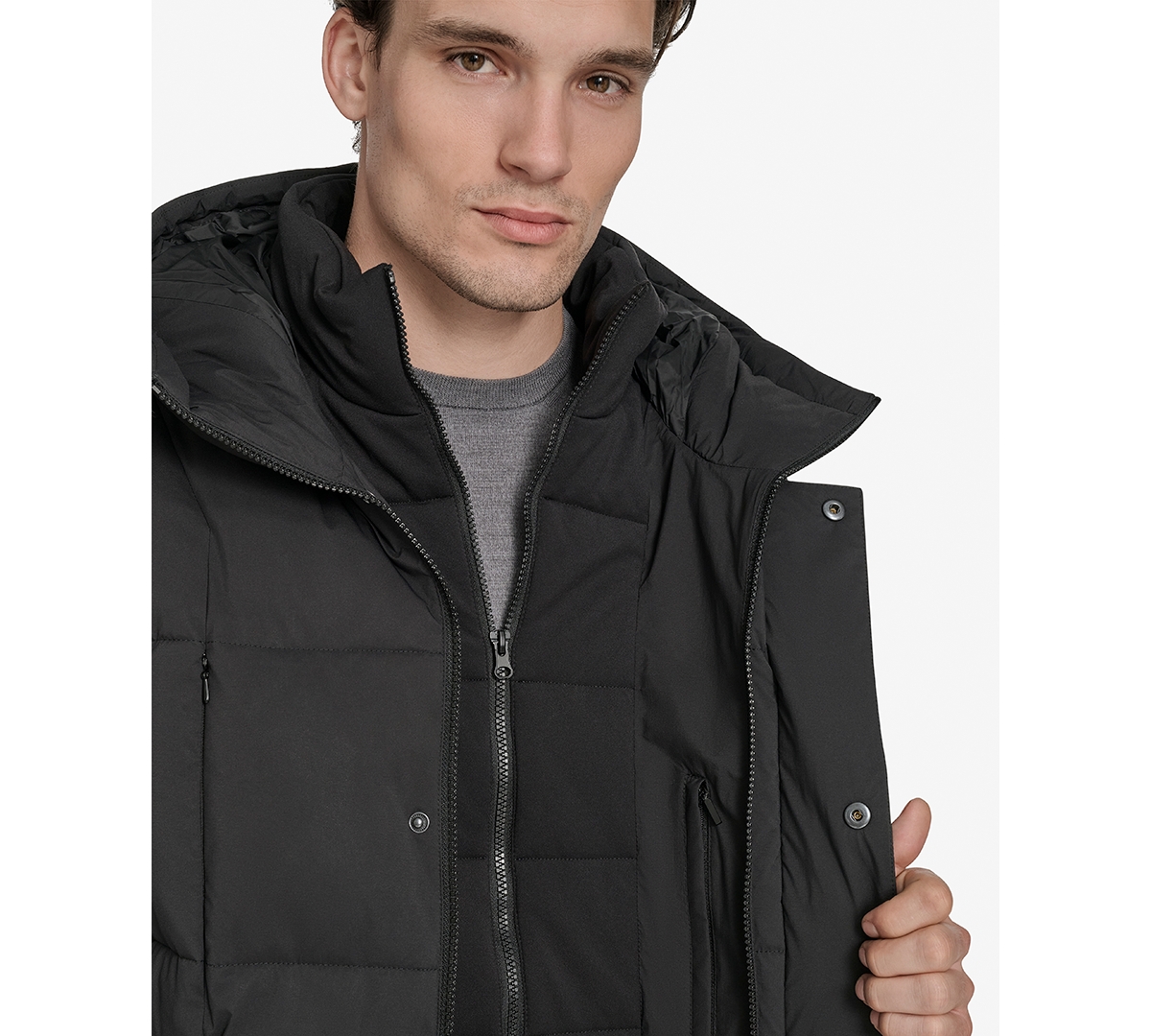 Marc New York Men's Millstream Tech Down Parka Jacket In Black
