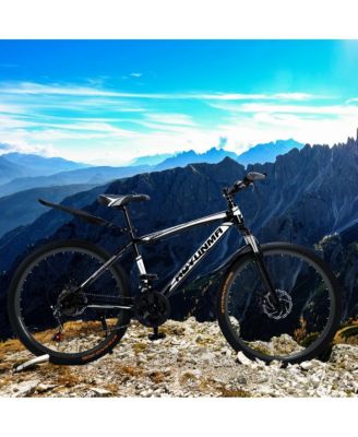 26-Inch 24-Speed Mountain Bike for Adults with Suspension Fork & Dual Disc Brakes, Ready for Adventure