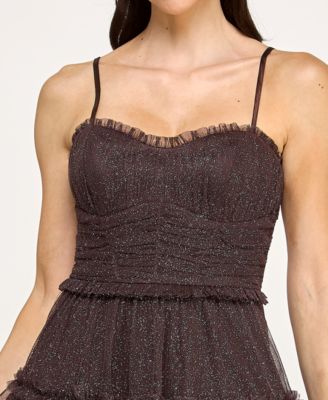 Juniors' Emma Sweetheart Neck Strappy Dress