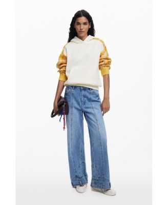 Women's Jacquard sleeve sweatshirt