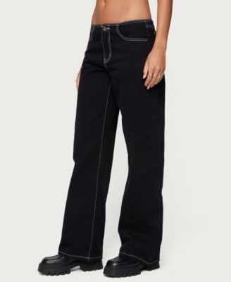 Women's Contrast Stitch Low Rise Jeans