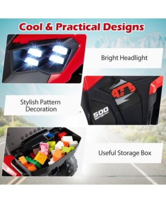 Kids Ride On ATV with Spray Function and Storage Box with Music