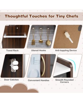 Toddler Pretend Play Kitchen for Boys and Girls 3-6 Years Old