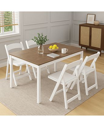 4 Pack Resin Folding Chairs with Padded Seats - Indoor/Outdoor