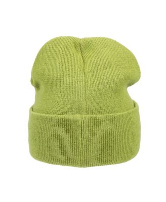 Men's Embroidery Green Acrylic Yarn Standard Cuff Beanie