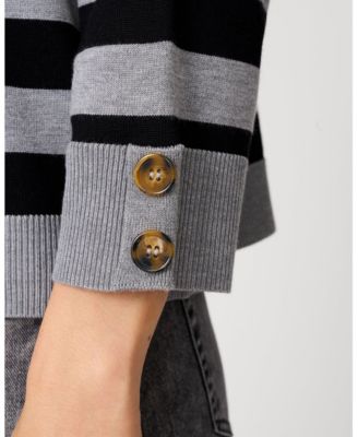 Women's Stripe Drop Shoulder Sweater