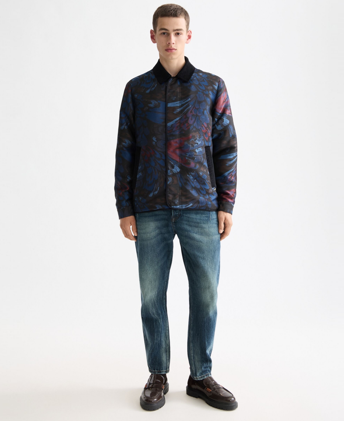 Scotch & Soda Men's Printed Long Sleeve Jacket