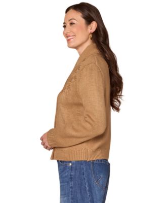 Women's Long Sleeve Shawl Collar Sweater