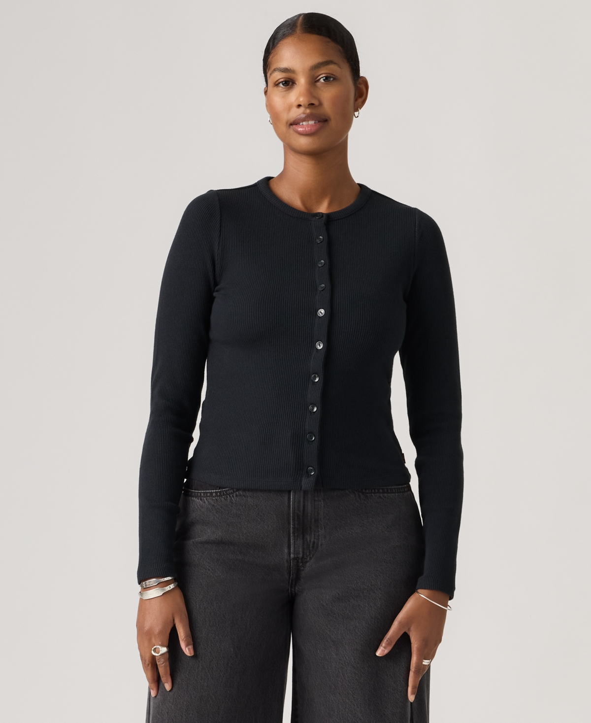 Levi's Women's Rory Long Sleeve Button-up Top In Black