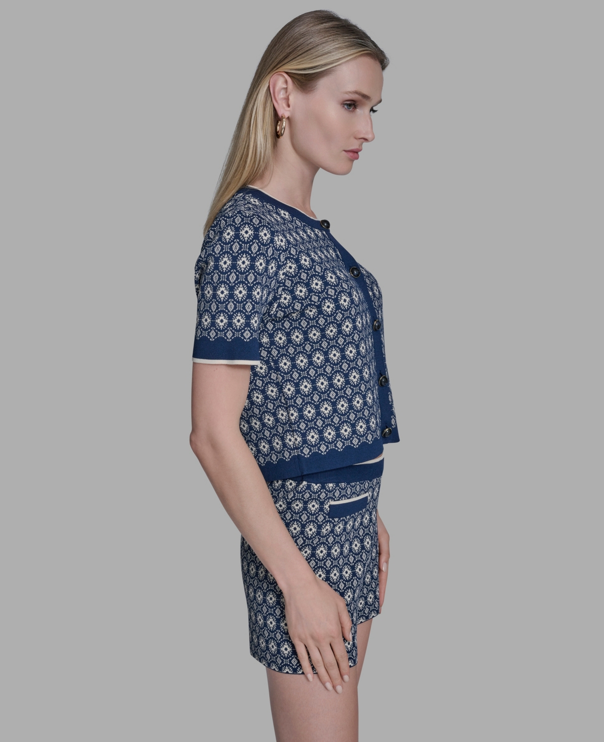 Bcbg Women's 2-piece Printed T-shirt And Shorts Set In Blue