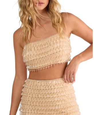 Women's Droplet Embellished Crop Top