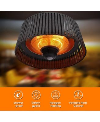 Hanging Heater Lamp, 1500W Waterproof Electric Patio Heater with Remote Control