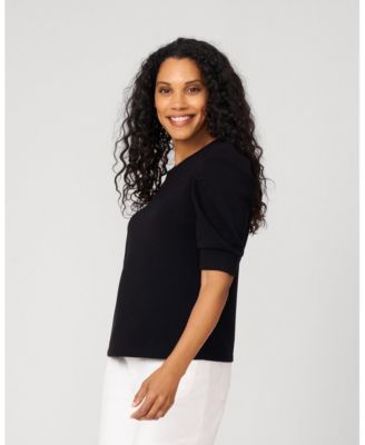 Women's Puff Sleeve Crewneck Top