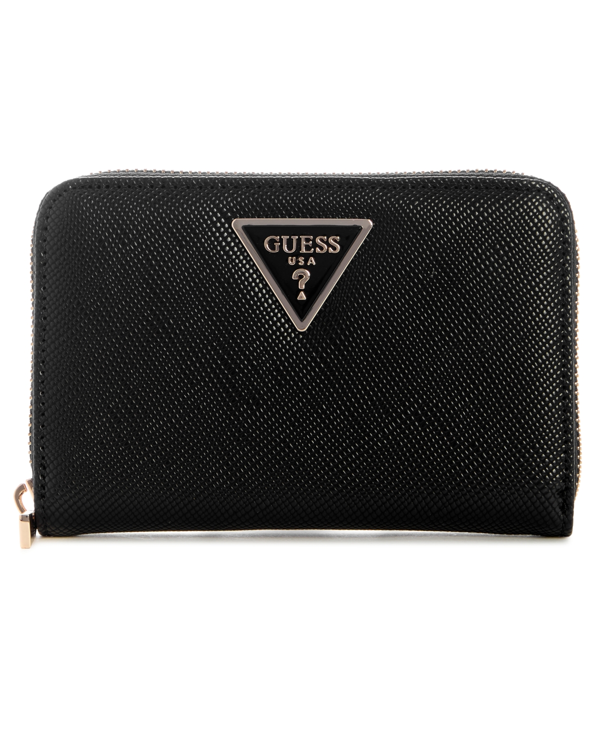 Guess Laurel Medium Zip Around Wallet In Black