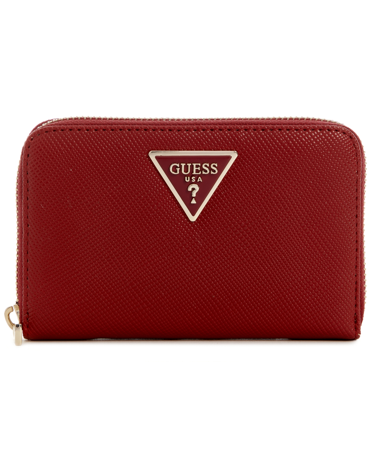 Guess Laurel Medium Zip Around Wallet In Burgundy