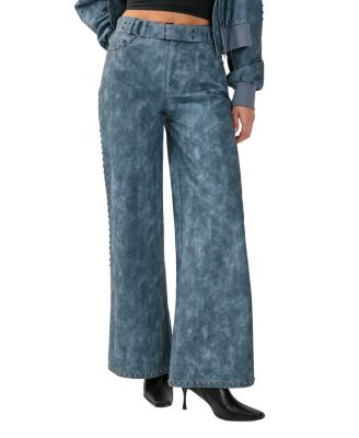 Women's Studded Detail Belted Trouser