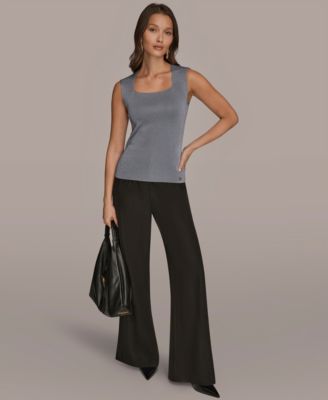 Women's Sleeveless Square Neck Sweater