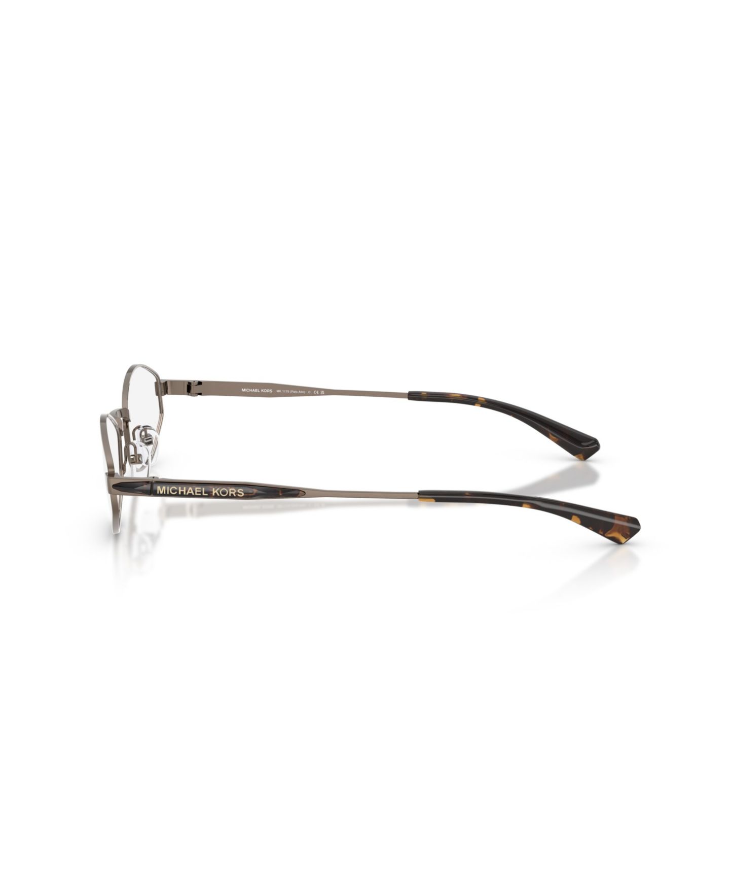 Мужские солнцезащитные очки Michael Kors Oval Palo Alto Sunglasses, MK1175, цвет: Бежевый золотой — фото 21