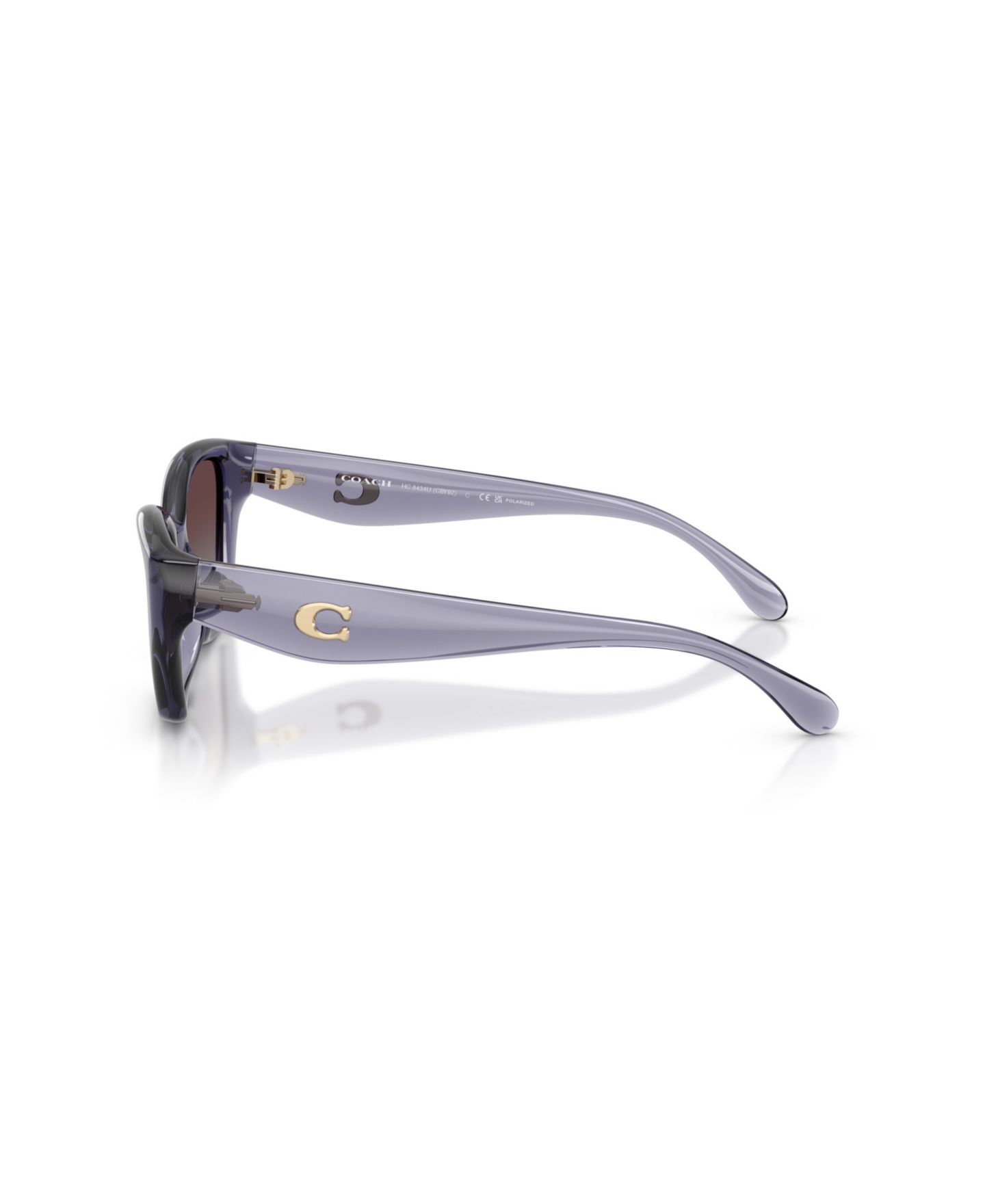 Женские солнцезащитные очки COACH Polarized Sunglasses, CBY91, цвет: Чёрный — фото 11